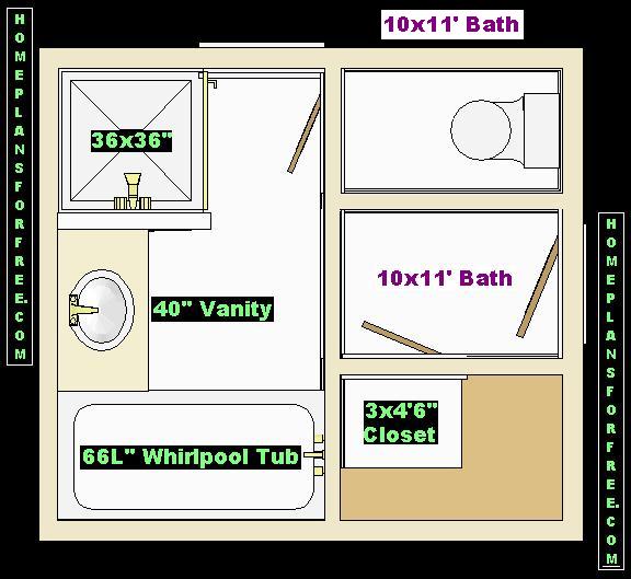 master bath 10x11 free floor plan ideas design
