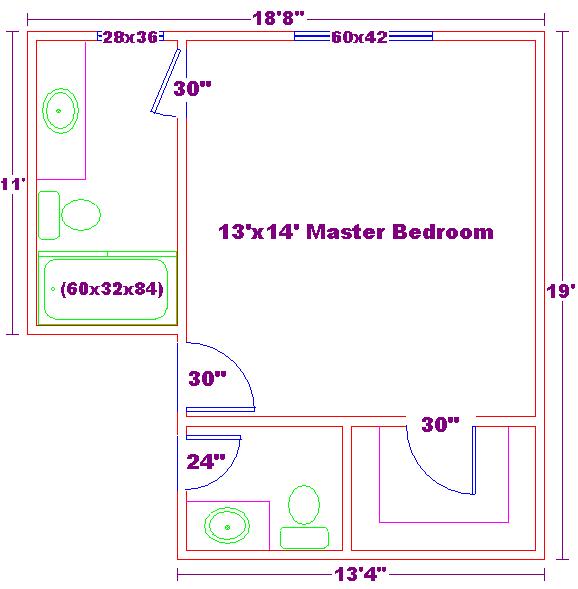 Master Bedroom Floor Plans with Bathroom