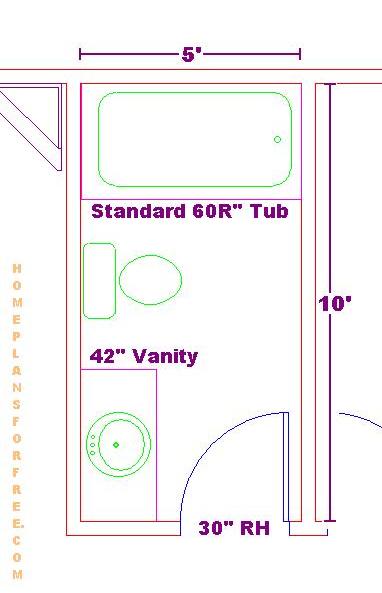 Small Bathroom Designs Floor Plans for 5 X 8