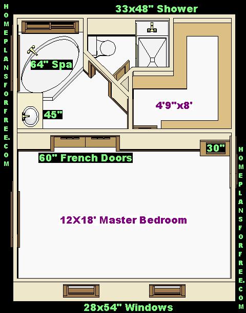 Free 18x22 Master Bedroom Addition Floor Plan With Master Bath And Walk In Closet