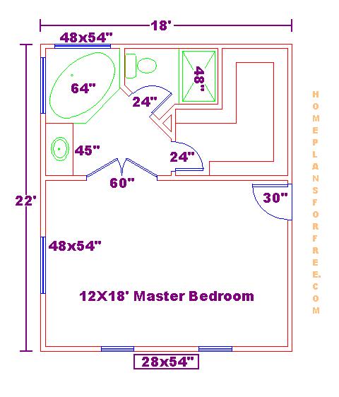 Free Bathroom Plan Design Ideas - Master.