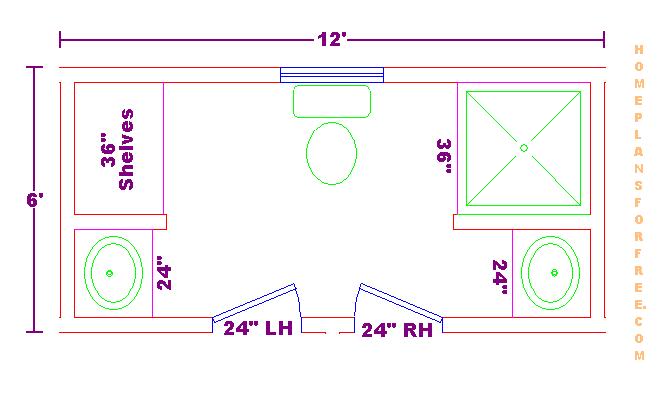 Jack and Jill Bathroom Floor Plans