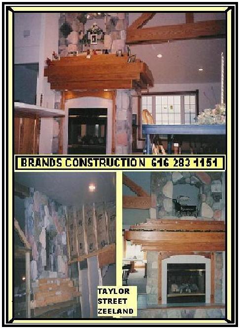 Fireplace Picture Home Page Brands Construction Picture of Taylor Fireplace in Zeeland Michigan.